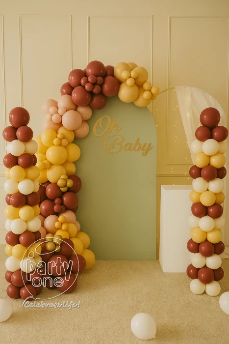 baby shower decorations Dark Brown Theme Baby Shower Decoration