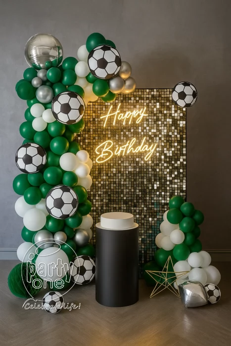birthday Football Theme Sequin Balloon Decoration