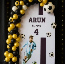 birthday Black and Gold Football Theme Decoration