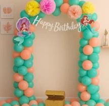 birthday Pastel Mermaid Theme Birthday Decoration