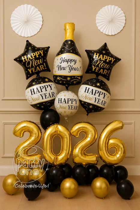 festival decorations Gold Foil New Year Balloon Decoration