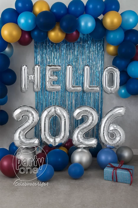 festival decorations Silver Foil New Year Balloon Decoration