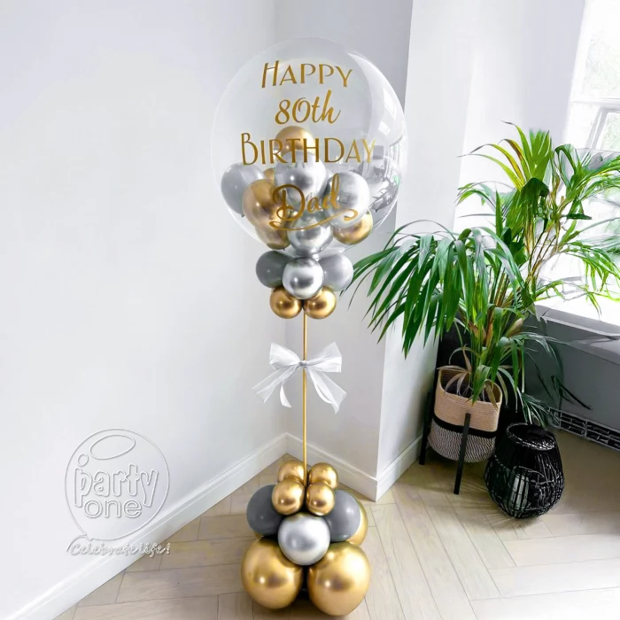 surprises Silver Gold Colour Balloon Bouquet