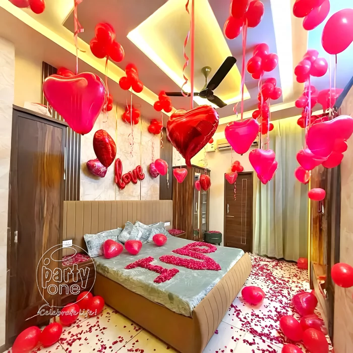 decorations Luxury Romantic Red Heart Room Decoration