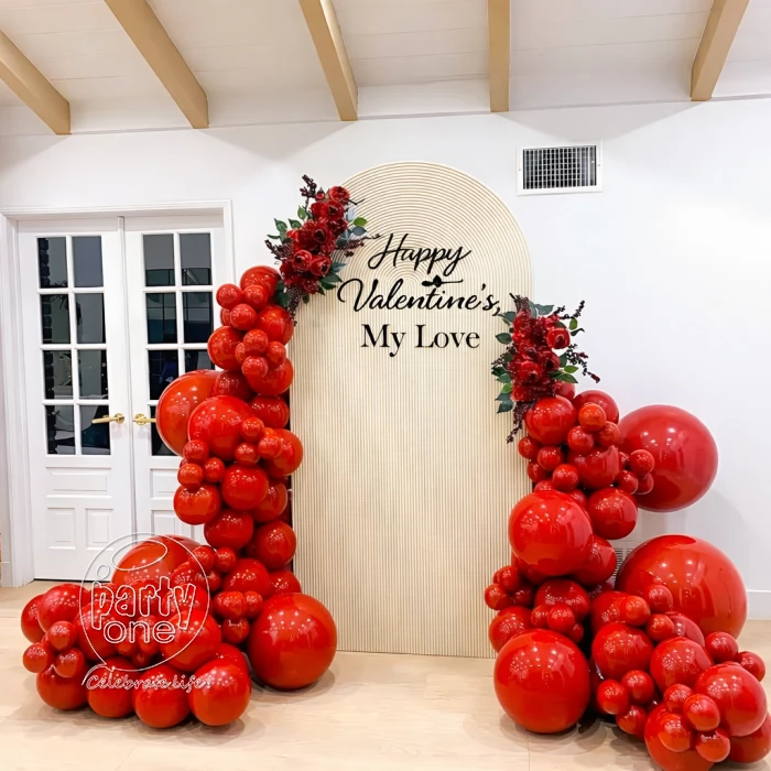 decorations Solid Red Balloon Backdrop Decoration