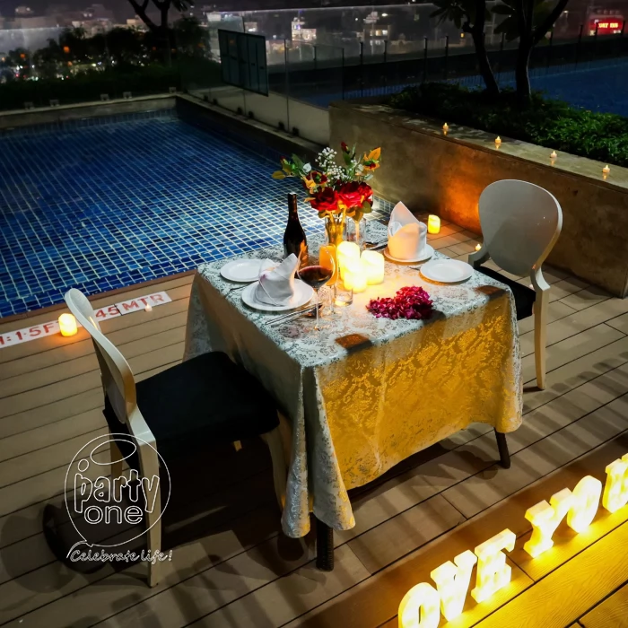 candlelight dinners Private Luxe Poolside Candlelight Dinner at Radisson Blu