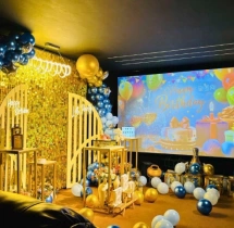 private theater celebration Romantic Private Movie Night Experience