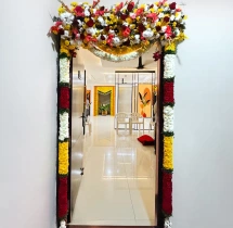 house warming services Traditional 2BHK Door Flower Decoration