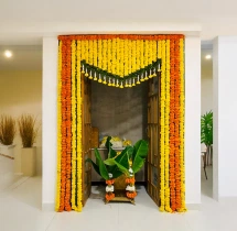 house warming services Traditional 2BHK Door Flower Decoration
