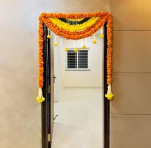 house warming services Traditional 2BHK Door Flower Decoration