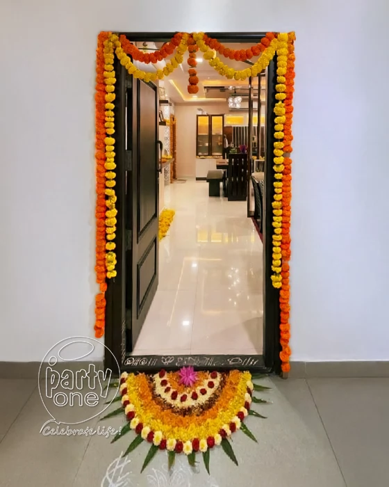 house warming services 2BHK Budget Friendly Griha Pravesh Flower Decor