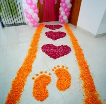 decorations Welcome Baby Girl Balloon and Petal Pathway
