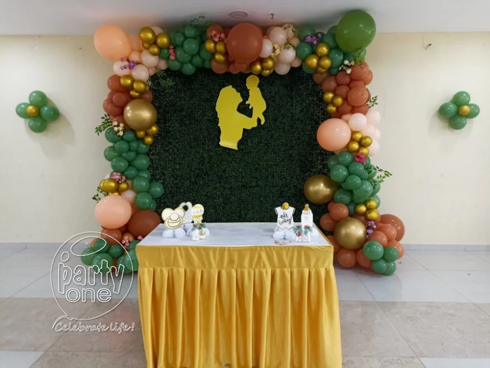 decorations Elegant Green Mat Seemantham Backdrop