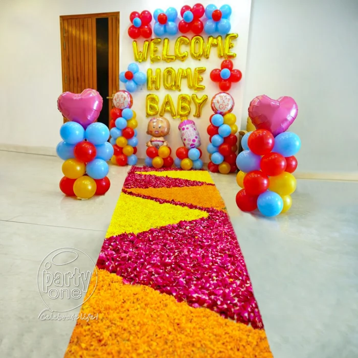 welcome baby decorations Welcome Baby Girl Flower Pathway Decoration