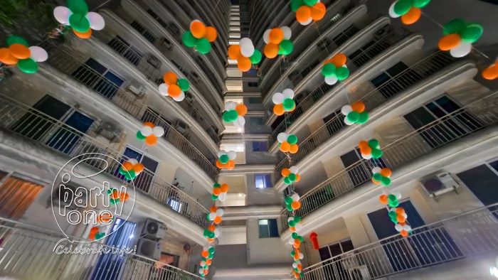 festival decorations Community Republic Day Balloon Decoration