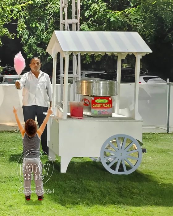 Live Cotton Candy Cart for Party