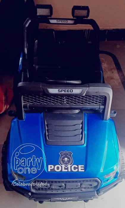 Police Jeep Car Entry for Kids Birthday