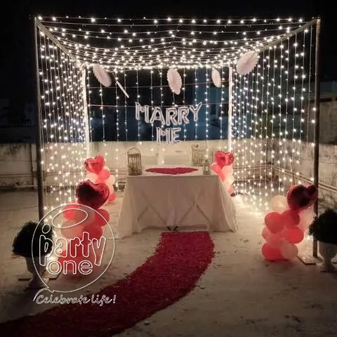 surprises Dreamy Marry Me Terrace Proposal Decoration