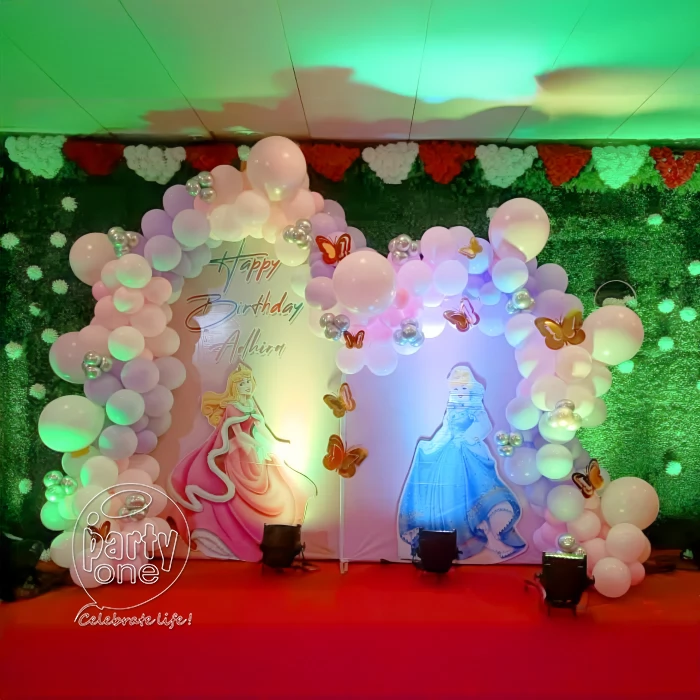 birthday Simple Princess Theme Balloon Decoration