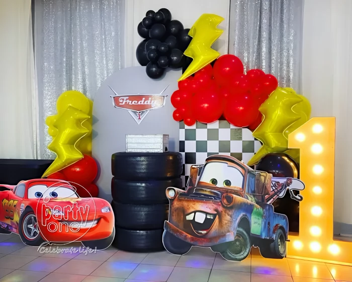 birthday Kids Cartoon Car Theme Birthday Decoration