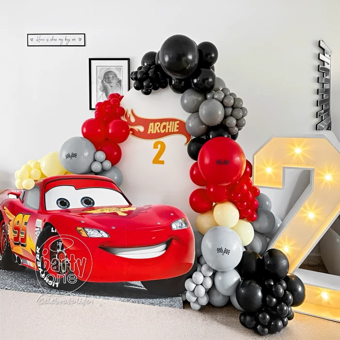 birthday Lighting McQueen Theme Balloon Decoration