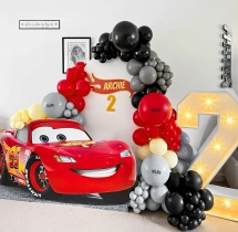 birthday Lighting McQueen Theme Balloon Decoration