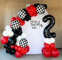 birthday Simple Retro Car Theme Balloon Decoration