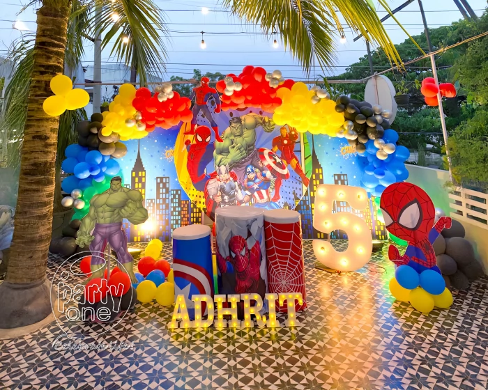 birthday Avengers Theme Terrace Birthday Decoration