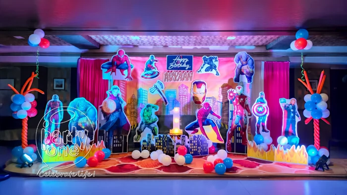 birthday Avengers Theme Birthday Stage Decoration