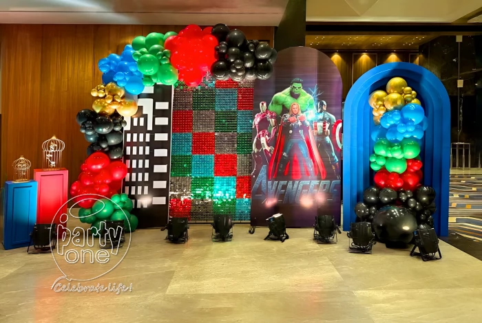birthday Avengers Sequin Theme Birthday Decoration