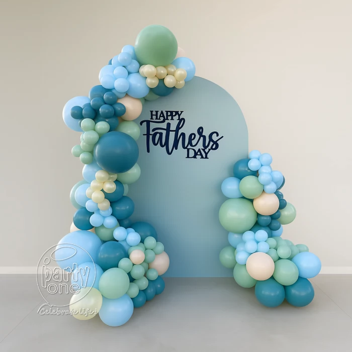 decorations Fathers Day Blue Theme Balloon Decor