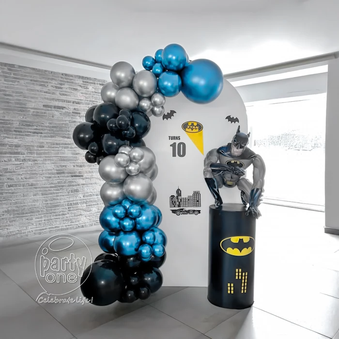 birthday Simple Metallic Batman Theme Decoration