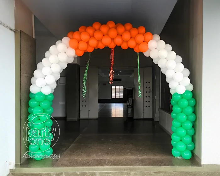 festival decorations Tricolour Entry Balloon Arch Decoration