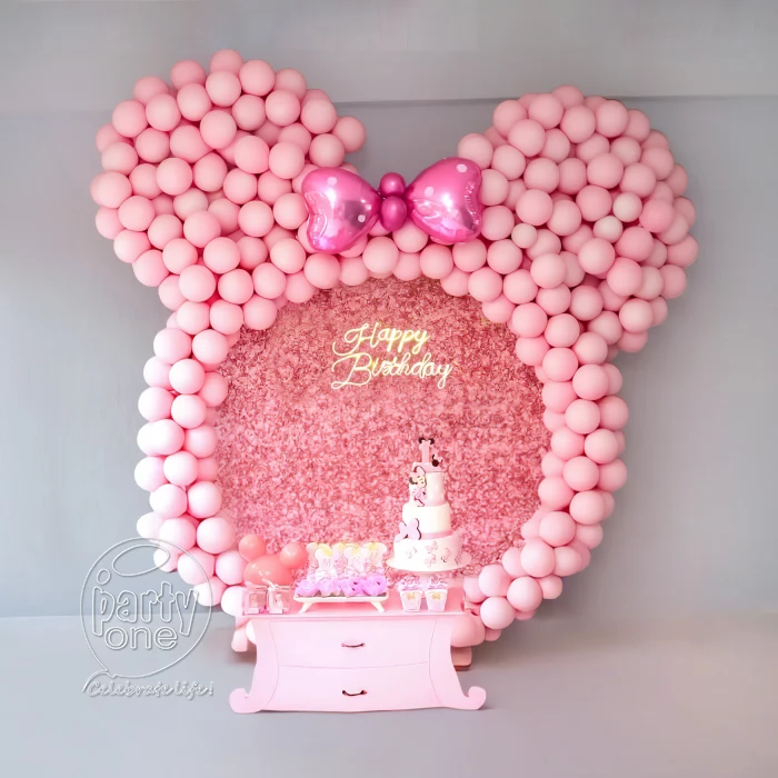 birthday Pink Mickey Mouse Theme Birthday Decoration