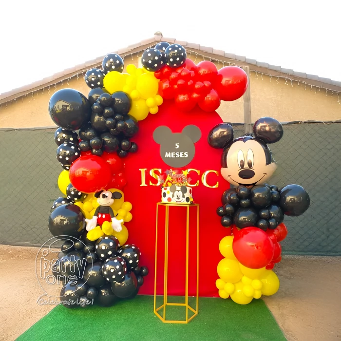 birthday Simple Mickey Mouse Theme Balloon Decoration