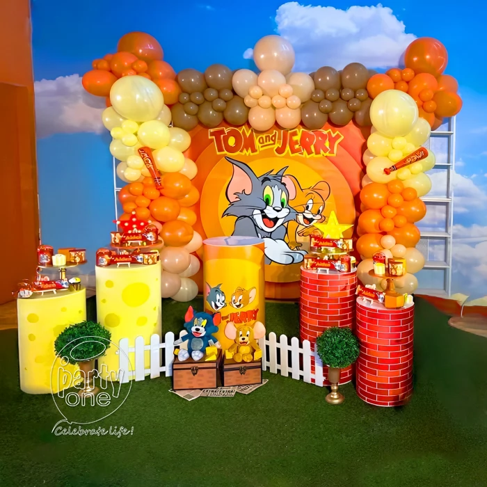 birthday Colourful Tom and Jerry Theme Decoration