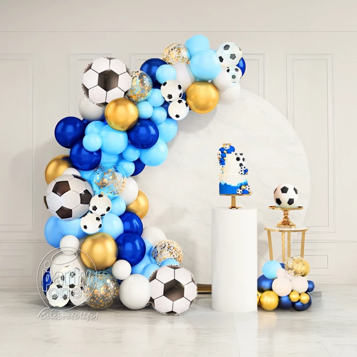 birthday Colourful Football Theme Balloon Decoration