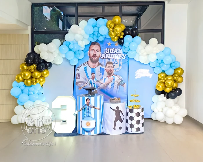 birthday Messi Themed Birthday Balloon Decoration