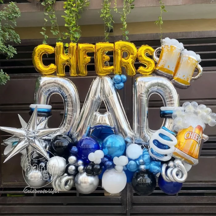 birthday Fathers Day Cheers Balloon Bouquet