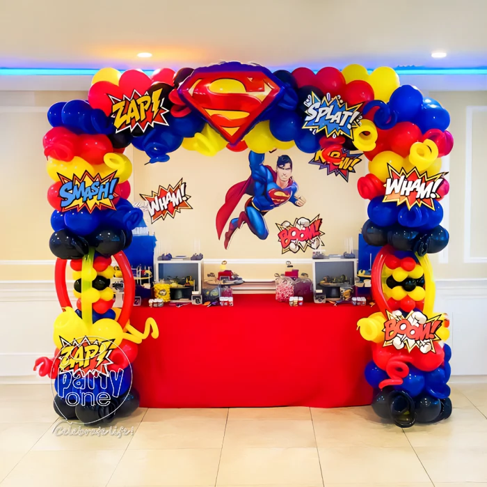 birthday Superman Theme Birthday Wall Decoration