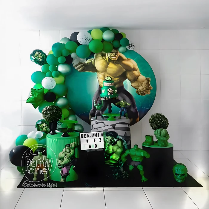 birthday Hulk Theme Ring Balloon Decoration