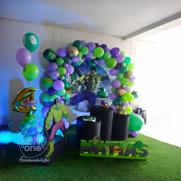 birthday Balloon Arch Hulk Theme Decoration