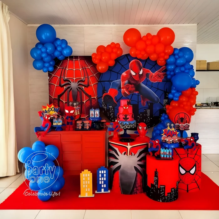 birthday Kids Spiderman Theme Decoration