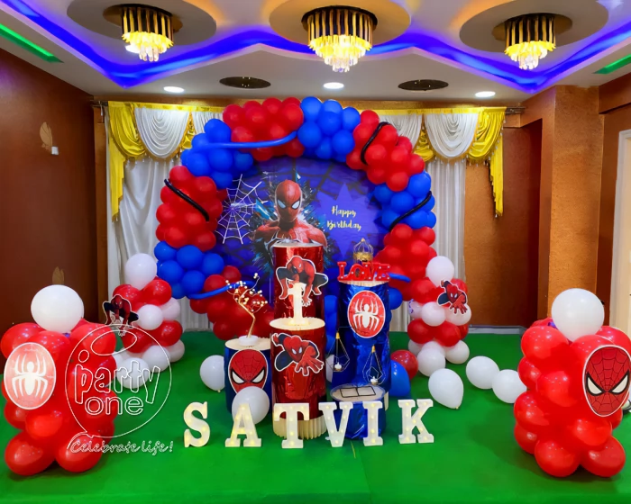 birthday Spiderman Theme Birthday Ring Decoration