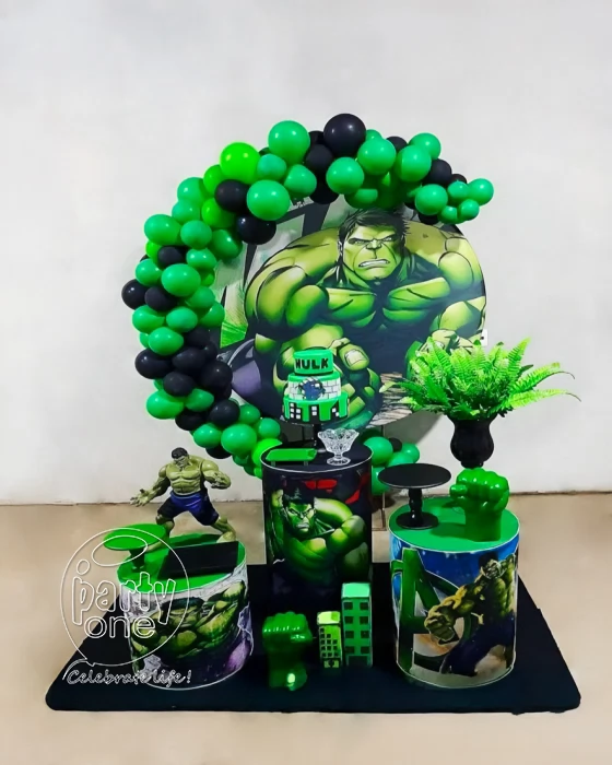 birthday Kids Hulk Theme Balloon Decoration