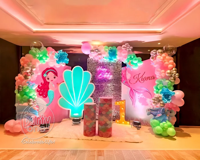 birthday Elegant Mermaid Sequin Theme Decoration