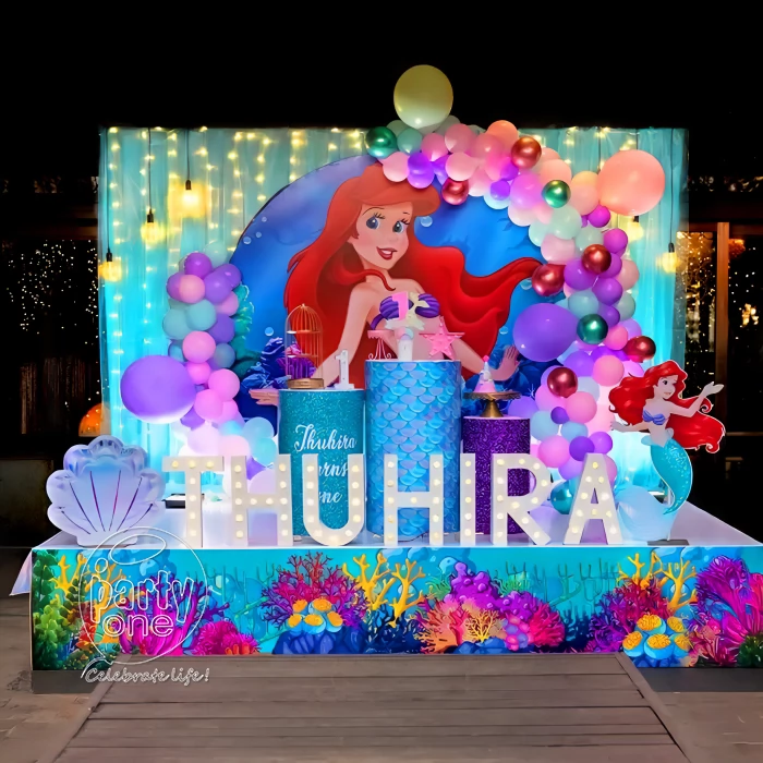 birthday Mermaid Birthday Theme Stage Decorations