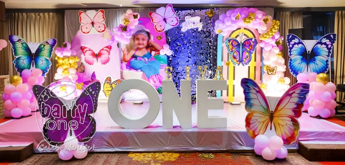 birthday First Birthday Butterfly Theme Decoration