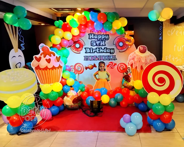 kids theme decorations Colourful Candy Theme Balloon Decoration