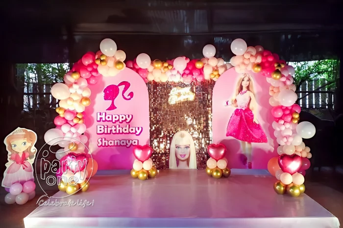 birthday Barbie Theme Sequin Birthday Decoration